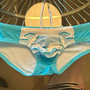 Nasty Pig Blue and White Swim Briefs